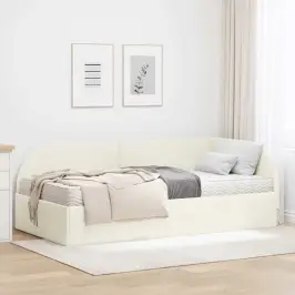 Nurgavoodi Raam Koos Madratsiga Peaga 2 Pcs Cream Samet