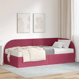 Nurgavoodi Raam Koos Madratsiga Peaga 2 Pcs Punane Samet