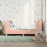 Kuni 3-Aastase Voodi Raam Koos Peatoega Peaga Roosa 70 X 140 Cm