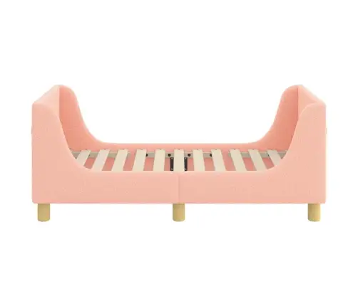 Kuni 3-Aastase Voodi Raam Koos Peatoega Peaga Roosa 70 X 140 Cm