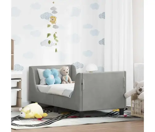 Vaikiška Lovo Rėmas Su Galvūgaliu Šviesiai Pilka 70 X 140 Cm