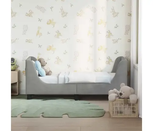 Vaikiška Lovo Rėmas Su Galvūgaliu Šviesiai Pilka 70 X 140 Cm