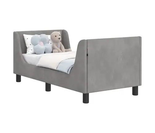Vaikiška Lovo Rėmas Su Galvūgaliu Šviesiai Pilka 70 X 140 Cm