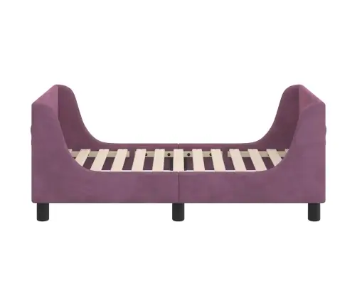 Vaikiška Lovo Rėmas Su Galvūgaliu Violetinė 70 X 140 Cm Aksomas