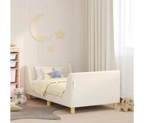 Bērnu Gultas Rāmis Ar Galvgali Krēmkrāsa 80 X 160 Cm Vidaxl