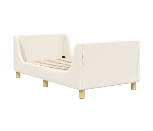 Bērnu Gultas Rāmis Ar Galvgali Krēmkrāsa 80 X 160 Cm Vidaxl