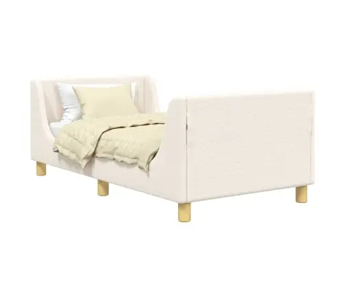 Bērnu Gultas Rāmis Ar Galvgali Krēmkrāsa 80 X 160 Cm Vidaxl