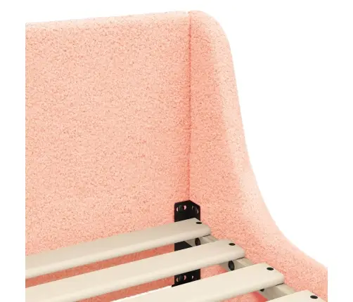 Vaikiška Lovos Konstrukcija Su Galvūgaliu Rožinė 80 X 160 Cm
