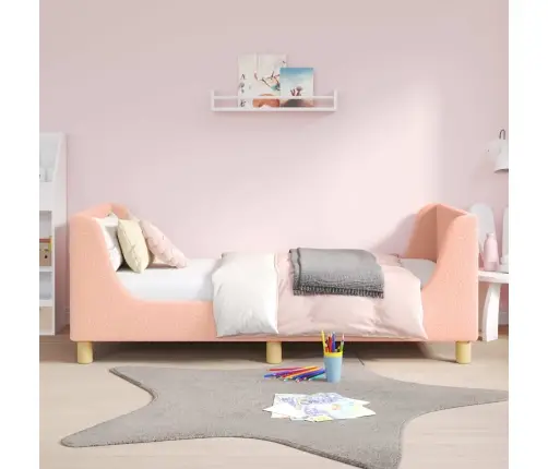 Vaikiška Lovos Konstrukcija Su Galvūgaliu Rožinė 80 X 160 Cm