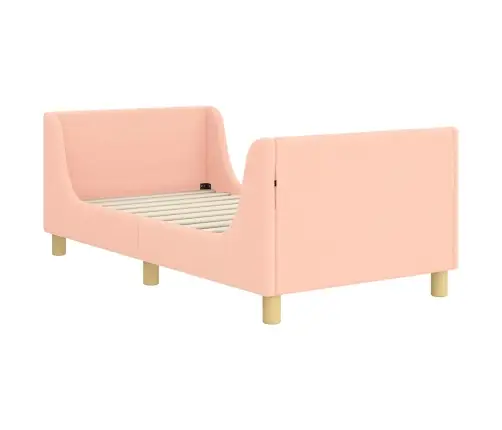 Vaikiška Lovos Konstrukcija Su Galvūgaliu Rožinė 80 X 160 Cm
