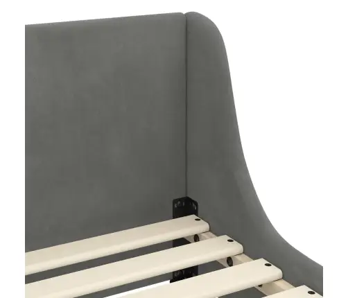 Laste Voodiraam Peatoega Peaga Tumehall 80 X 160 Cm Samet