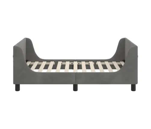 Laste Voodiraam Peatoega Peaga Tumehall 80 X 160 Cm Samet