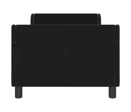 Laste Voodiraam Peatoega Peaga Must 80 X 160 Cm Samet