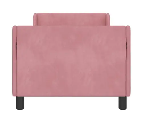 Vaikiška Lovos Konstrukcija Su Galvūgaliu Rožinė 80 X 160 Cm