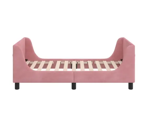 Vaikiška Lovos Konstrukcija Su Galvūgaliu Rožinė 80 X 160 Cm