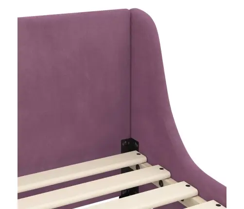 Laste Voodiraam Peatoega Peaga Lilla 80 X 160 Cm Samet