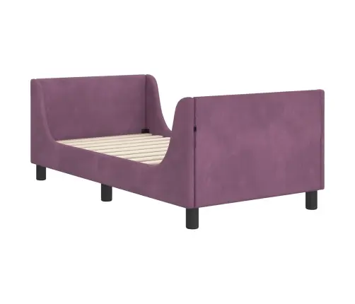 Laste Voodiraam Peatoega Peaga Lilla 80 X 160 Cm Samet