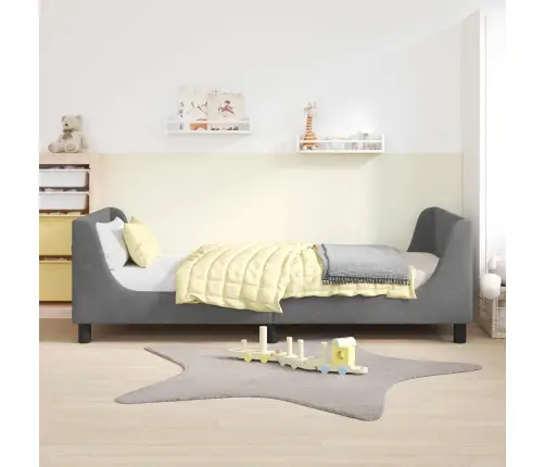 Laste Voodiraam Peatoega Peaga Tumehall 80 X 200 Cm Samet