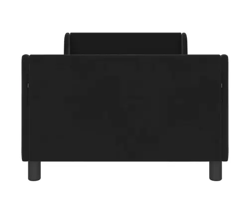 Bērnu Gultas Rāmis Ar Galvgali Melna 80 X 200 Cm Samts Vidaxl