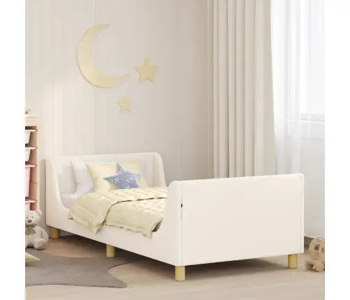 Vaikiška Lovos Konstrukcija Su Galvūgaliu Kreminė 90 X 190 Cm