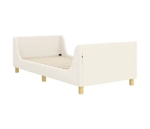 Bērnu Gultas Rāmis Ar Galvgali Krēmkrāsa 90 X 200 Cm Vidaxl