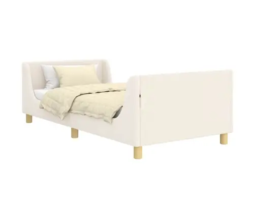 Bērnu Gultas Rāmis Ar Galvgali Krēmkrāsa 90 X 200 Cm Vidaxl