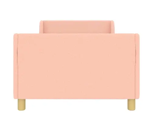 Bērnu Gultas Rāmis Ar Galvgali Rozā 90 X 200 Cm Aitu Audums Vidaxl