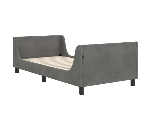 Vaikiška Lovos Konstrukcija Su Galvūgaliu Tamsiai Pilka