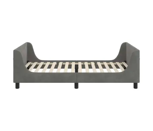 Vaikiška Lovos Konstrukcija Su Galvūgaliu Tamsiai Pilka