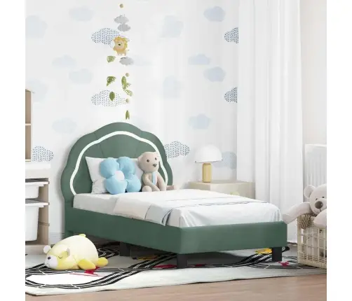 Vaikiška Lovo Rėmas Su Galvūgaliu Jūrinė Žalia 70 X 140 Cm
