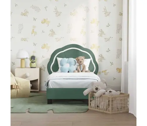 Vaikiška Lovo Rėmas Su Galvūgaliu Jūrinė Žalia 70 X 140 Cm