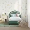 Vaikiška Lovo Rėmas Su Galvūgaliu Jūrinė Žalia 70 X 140 Cm