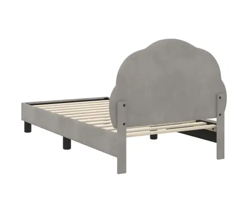 Vaikiška Lovos Konstrukcija Su Galvūgaliu Šviesiai Pilka