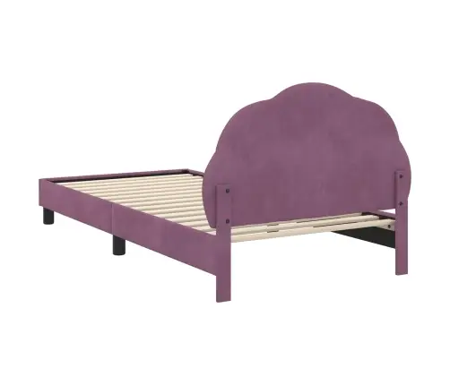 Vaikiška Lovos Konstrukcija Su Galvūgaliu Violetinė 80 X 200 Cm