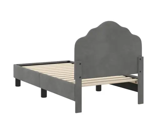 Vaikiška Lovo Rėmas Su Galvūgaliu Tamsiai Pilka 70 X 140 Cm