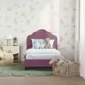 Bērnu Gultas Rāmis Ar Galvgali Violeta 70 X 140 Cm Samts Vidaxl