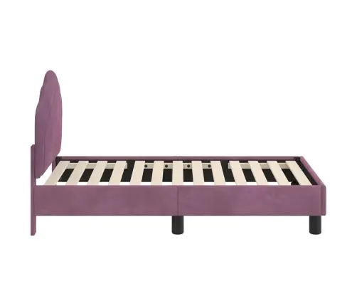 Bērnu Gultas Rāmis Ar Galvgali Violeta 70 X 140 Cm Samts Vidaxl