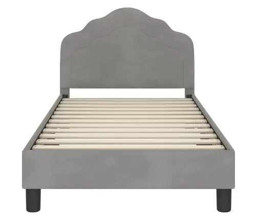 Vaikiška Lovos Konstrukcija Su Galvūgaliu Šviesiai Pilka