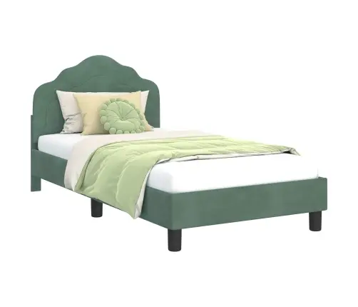 Vaikiška Lovos Konstrukcija Su Galvūgaliu Jūrinė Žalia