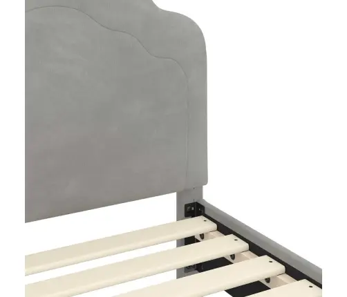 Vaikiška Lovos Konstrukcija Su Galvūgaliu Šviesiai Pilka