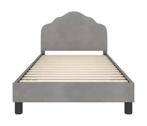 Vaikiška Lovos Konstrukcija Su Galvūgaliu Šviesiai Pilka