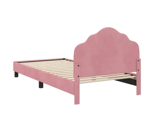 Vaikiška Lovos Konstrukcija Su Galvūgaliu Rožinė 90 X 190 Cm