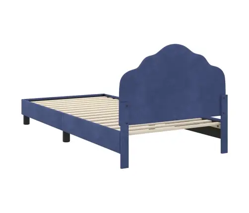 Laste Voodiraam Peatoega Politsei Sinine 90 X 200 Cm Samet