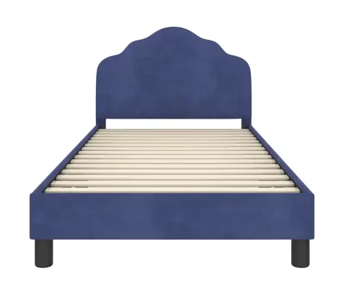 Laste Voodiraam Peatoega Politsei Sinine 90 X 200 Cm Samet