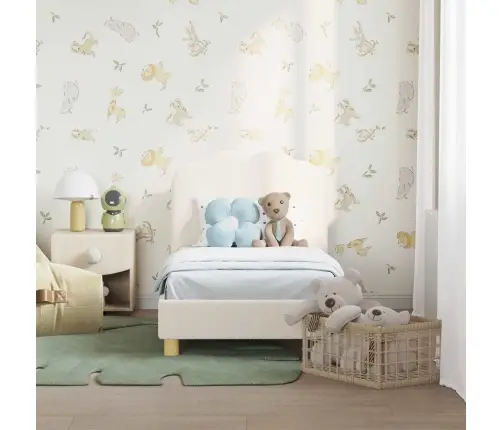 Vaikiška Lovo Rėmas Su Galvūgaliu Kreminė 70 X 140 Cm