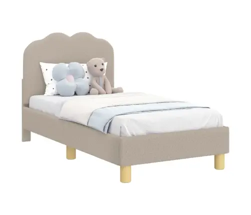 Kuni 3-Aastase Voodi Raam Koos Peatoega Helehall 70 X 140 Cm