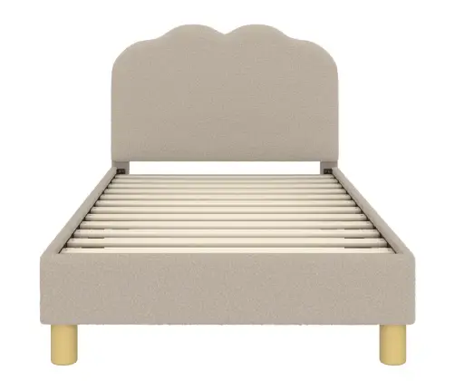 Bērnu Gultas Rāmis Ar Galvgali Gaiši Pelēks 80 X 160 Cm Vidaxl