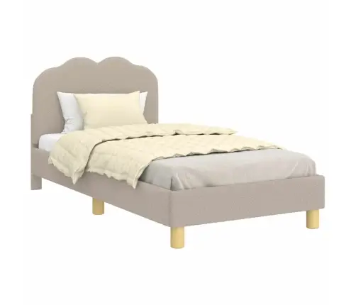 Bērnu Gultas Rāmis Ar Galvgali Gaiši Pelēks 80 X 160 Cm Vidaxl