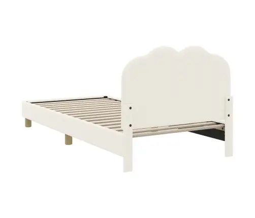 Bērnu Gultas Rāmis Ar Galvgali Krēmkrāsa 90 X 190 Cm Vidaxl