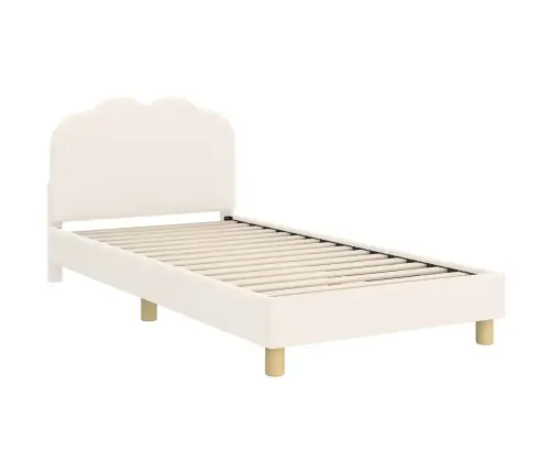 Bērnu Gultas Rāmis Ar Galvgali Krēmkrāsa 90 X 200 Cm Vidaxl